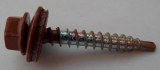 Farmářský šroub střešní samovrtný s EPDM podložkou 4,8 x 20 mm RAL 8004 cihlově červený