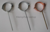 Objímka okapového svodu 100 mm s trnem 150 mm pozink